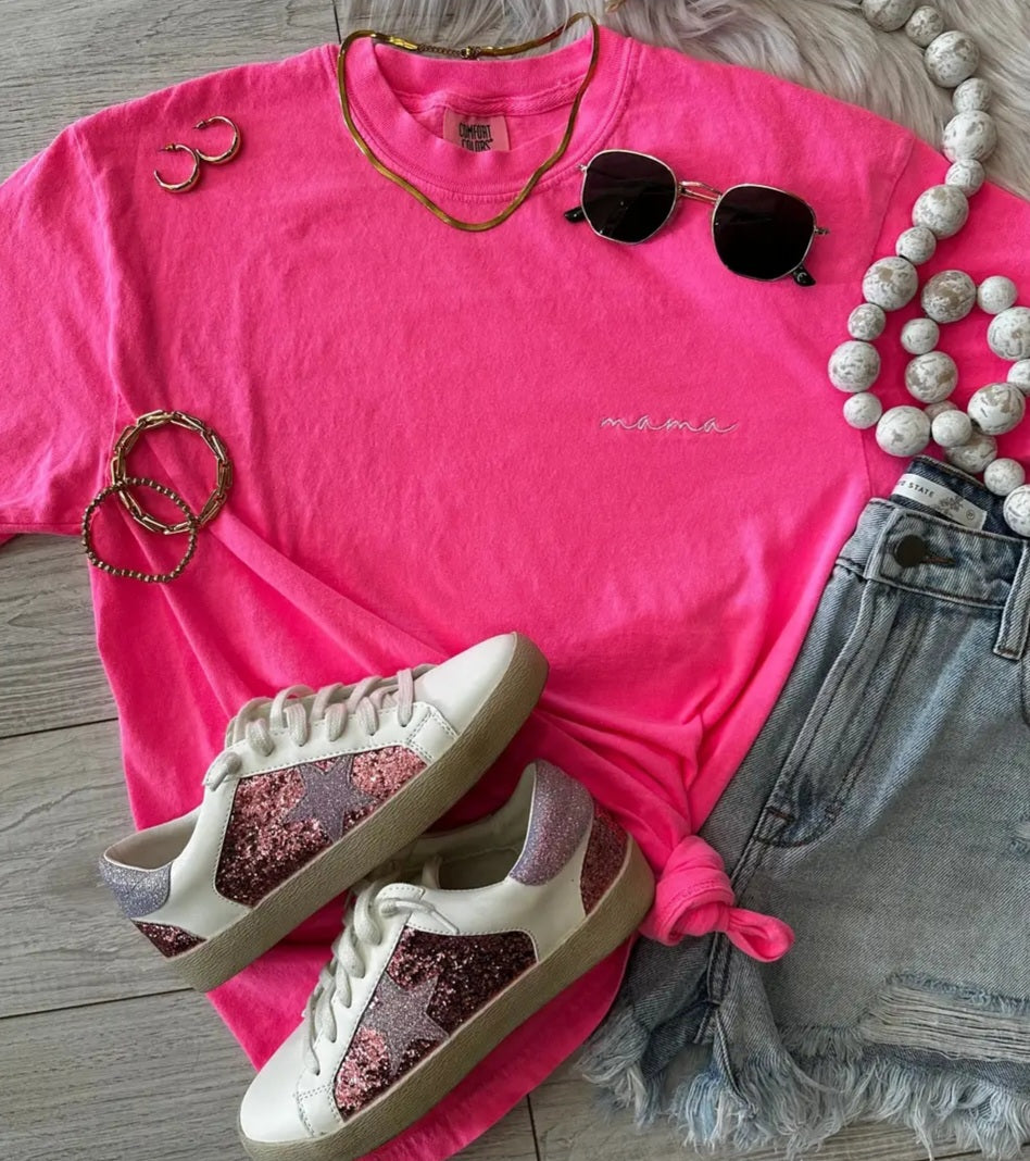Mama Embroidered Tee