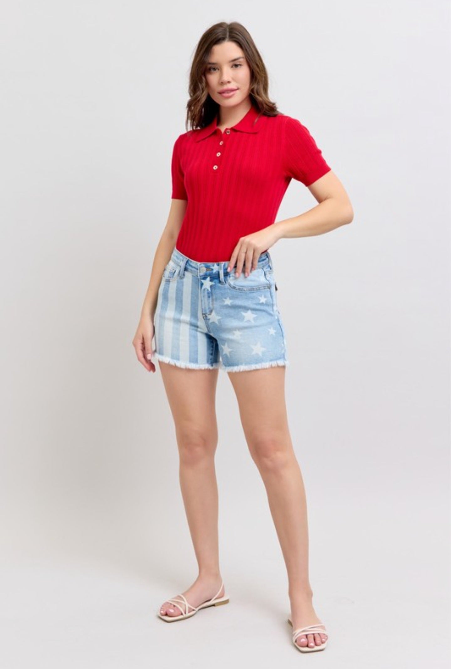 Judy Blue Flag Denim Shorts