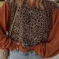 Leopard/Floral Print Puff Long Sleeve