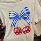 4th Cherry Bow Tee