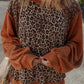 Leopard/Floral Print Puff Long Sleeve