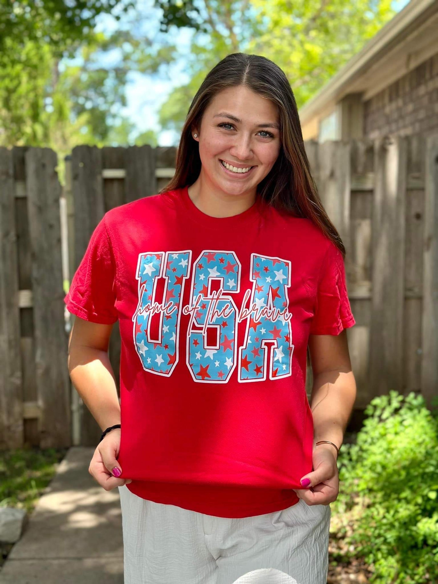 USA Home of the Brave Tee