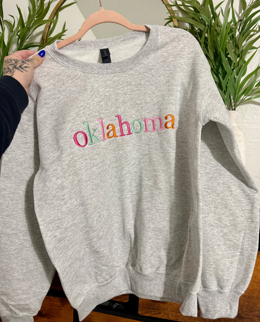Embroidered Oklahoma Sweatshirt