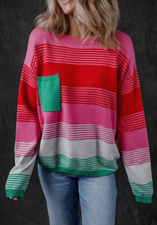 Striped Knit Sweater