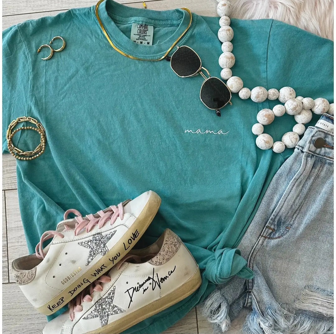 Mama Embroidered Tee