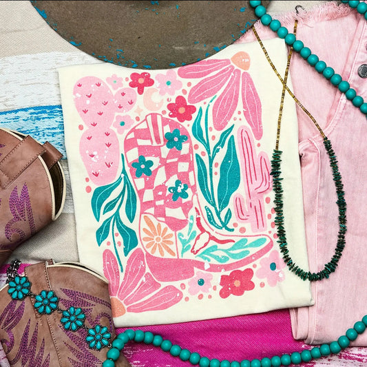 Boho Cowboy Boots Tee
