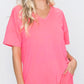 Pink V Neck Top